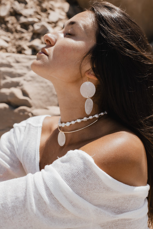 Boucles d'oreilles nacre SÉLÉNÉ