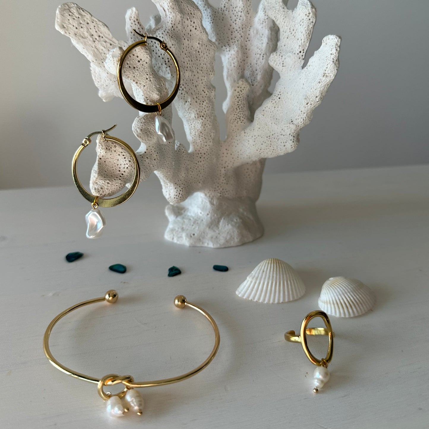 Parure or et perles GALATÉE